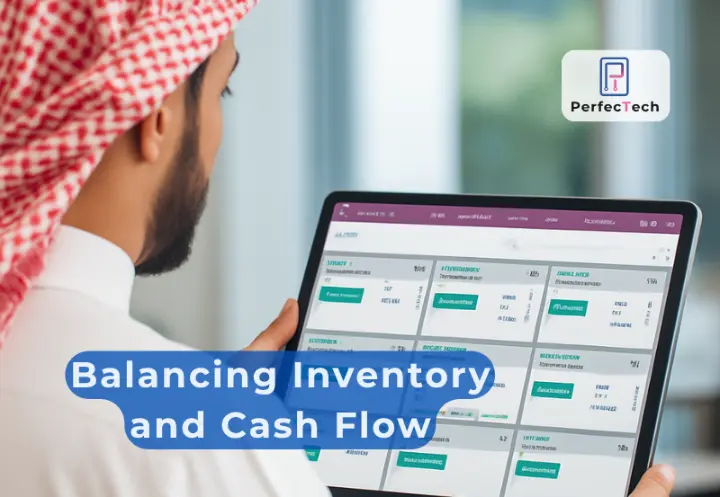 an inventory manager is observing inventory levels on odoo dashboard